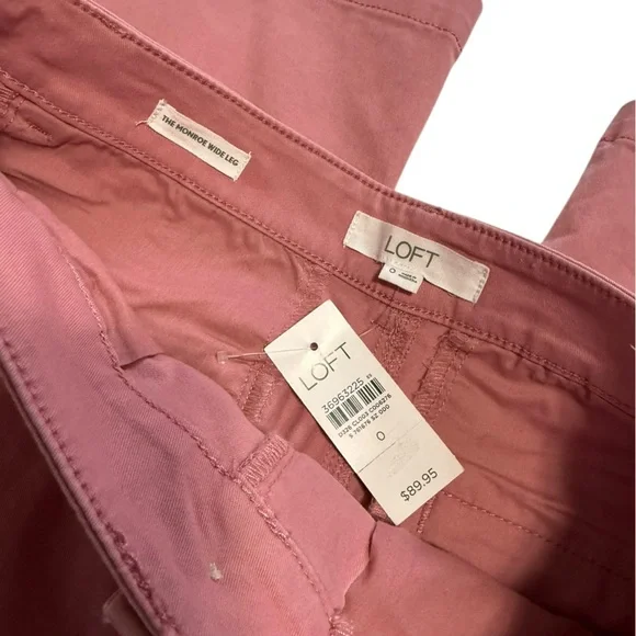 LOFT Monroe Wide Leg Trousers size 0 NWT - Picture 4 of 6